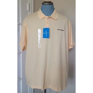 NWT Columbia Wingard II Men's Orange Pique Active Fit Polo Shirt Sz XXL/2TG